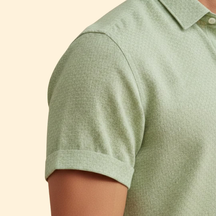 Men's Short Sleeve Shirt with Button Closure