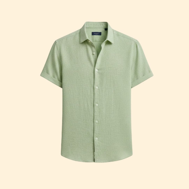 Men's Short Sleeve Shirt with Button Closure