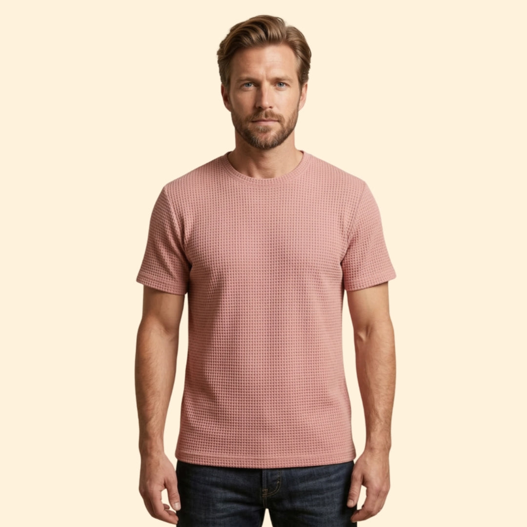 Men’s Short Sleeve T-Shirt with Textured Fabric
