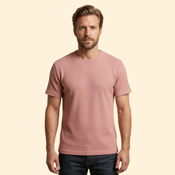Men’s Short Sleeve T-Shirt with Textured Fabric