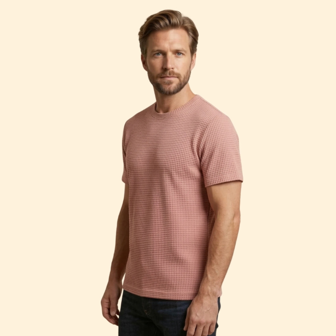 Men’s Short Sleeve T-Shirt with Textured Fabric
