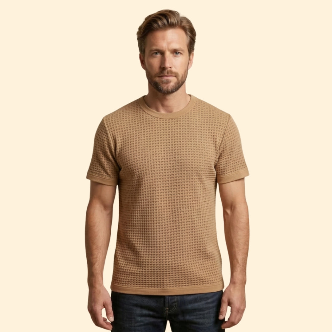 Men’s Short Sleeve T-Shirt with Textured Fabric