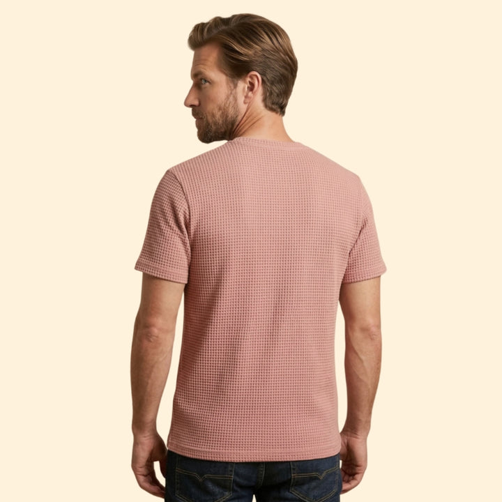 Men’s Short Sleeve T-Shirt with Textured Fabric