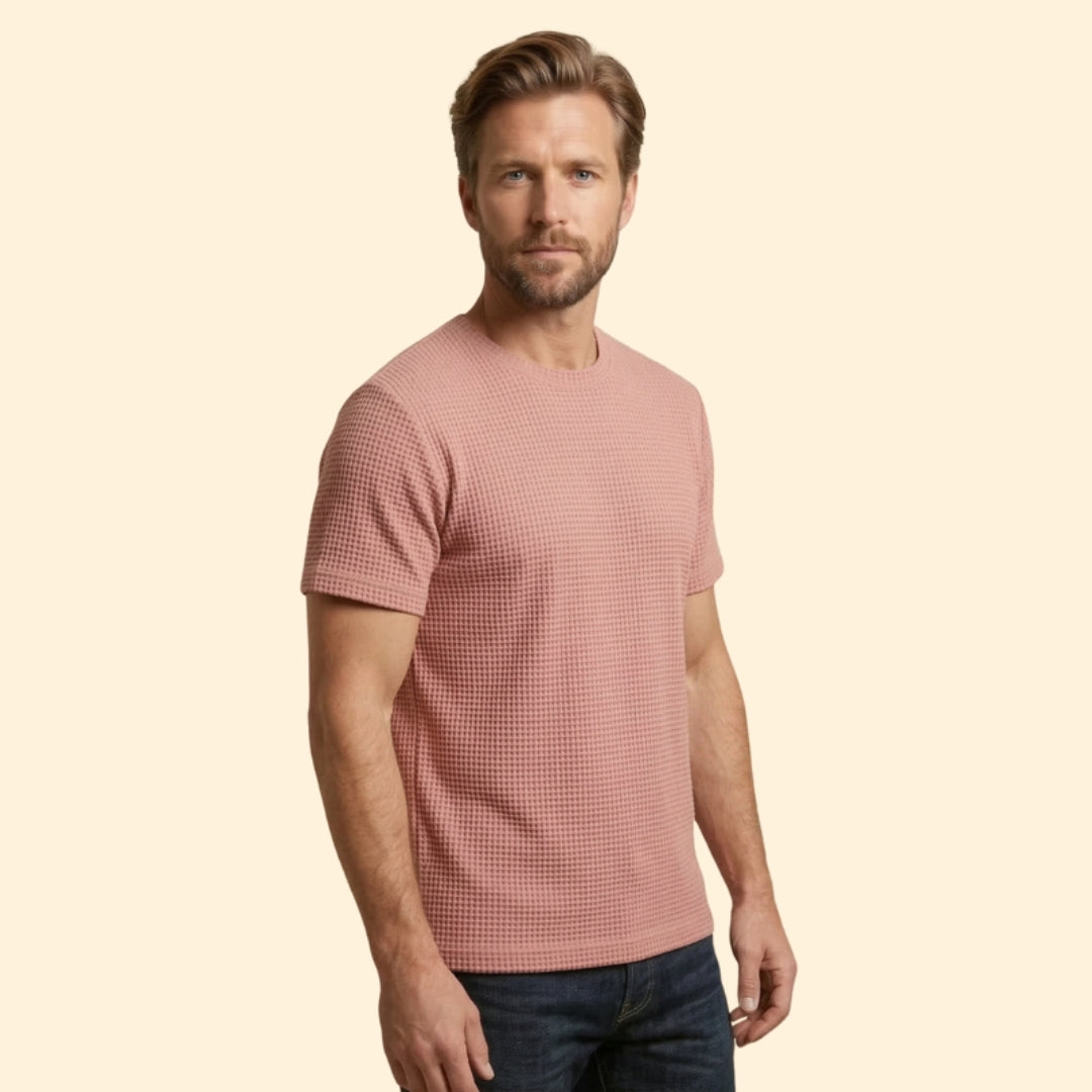 Men’s Short Sleeve T-Shirt with Textured Fabric