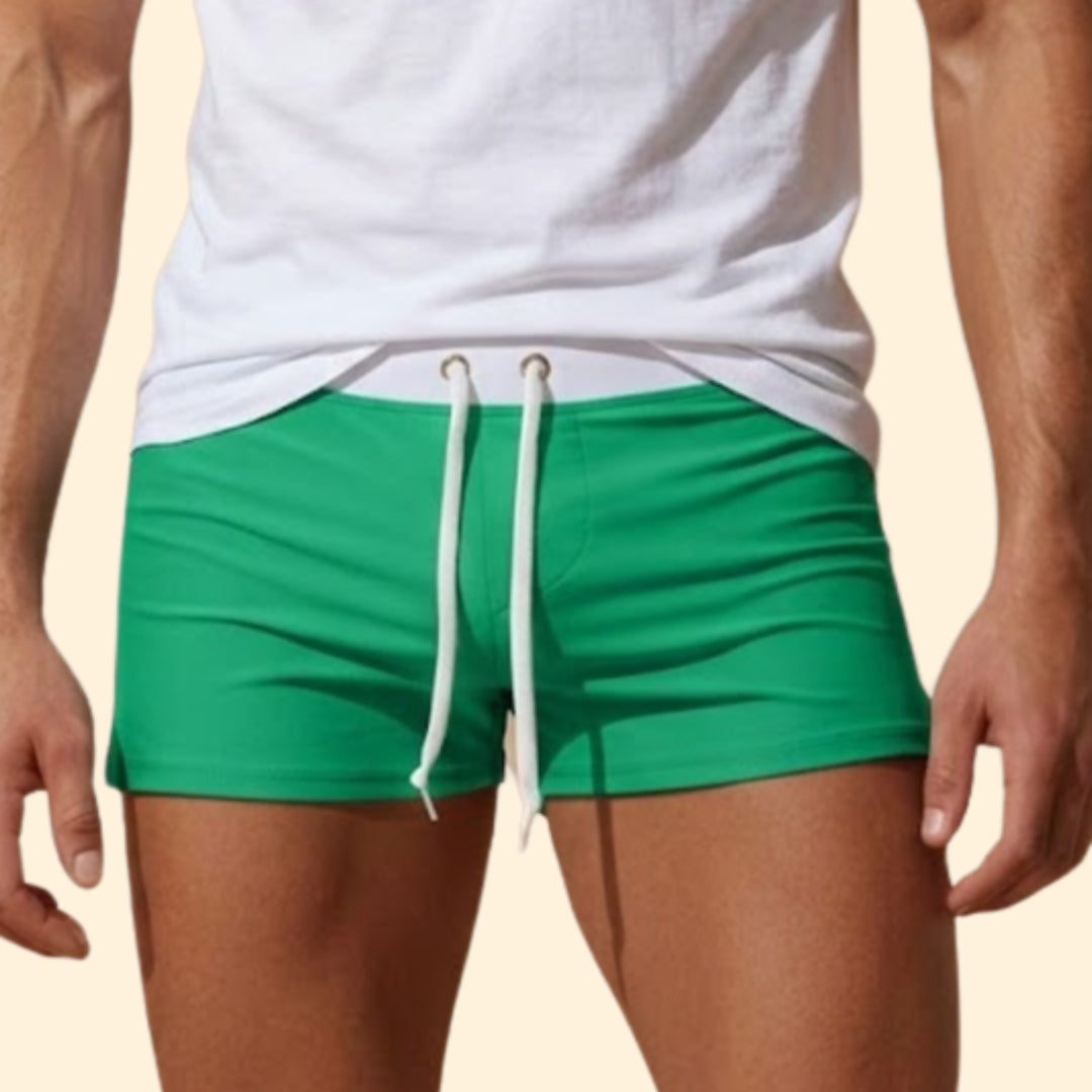 Men’s Short Swim Trunks with Elastic Waist