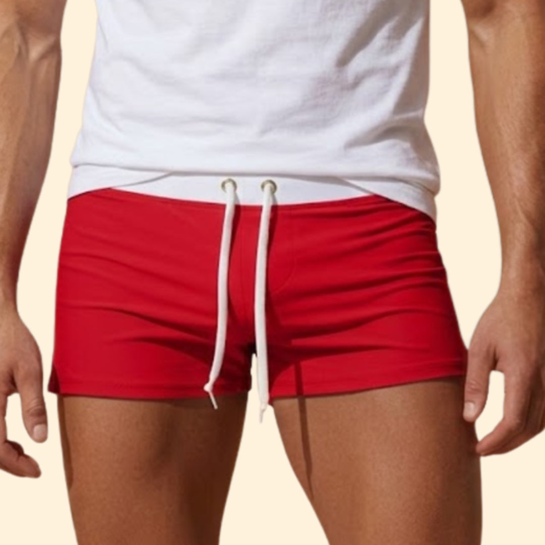 Men’s Short Swim Trunks with Elastic Waist
