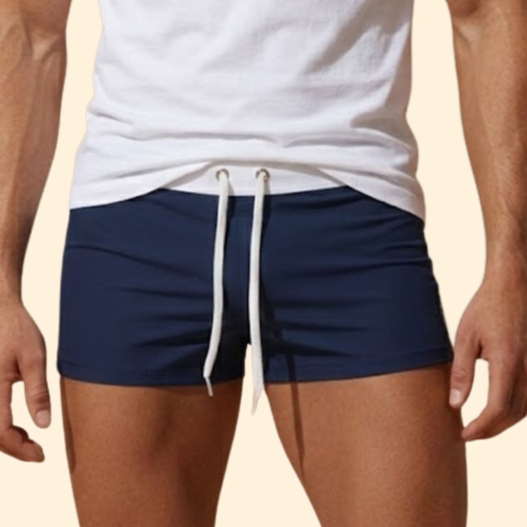 Men’s Short Swim Trunks with Elastic Waist