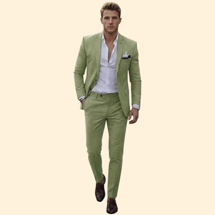 Men’s Suit Set with Two-Button Jacket