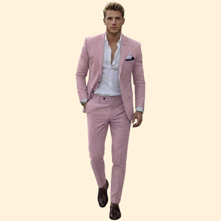 Men’s Suit Set with Two-Button Jacket