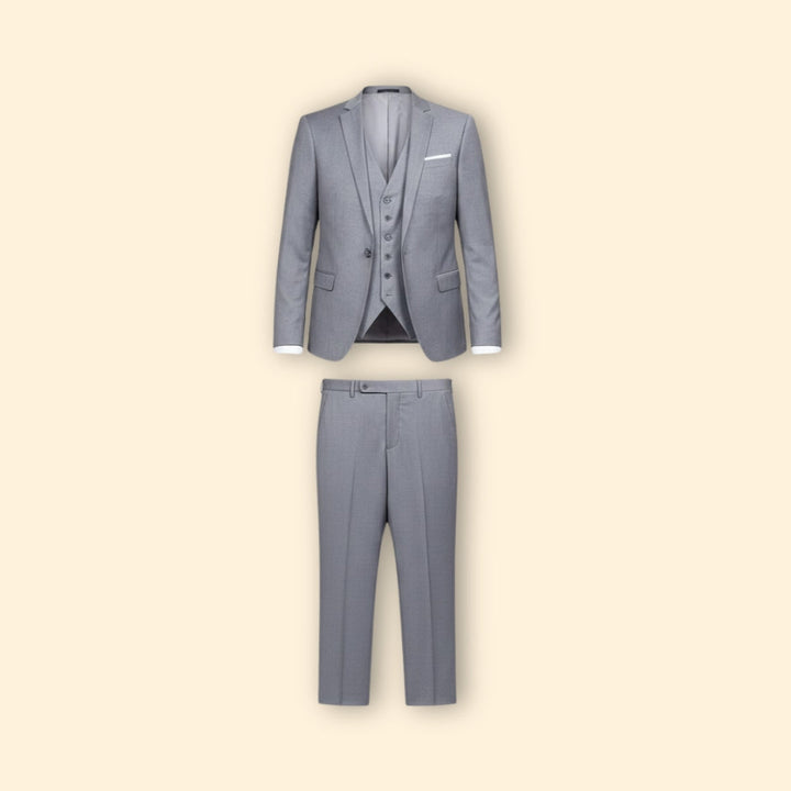 Men’s Three-Piece Suit with Notch Lapel