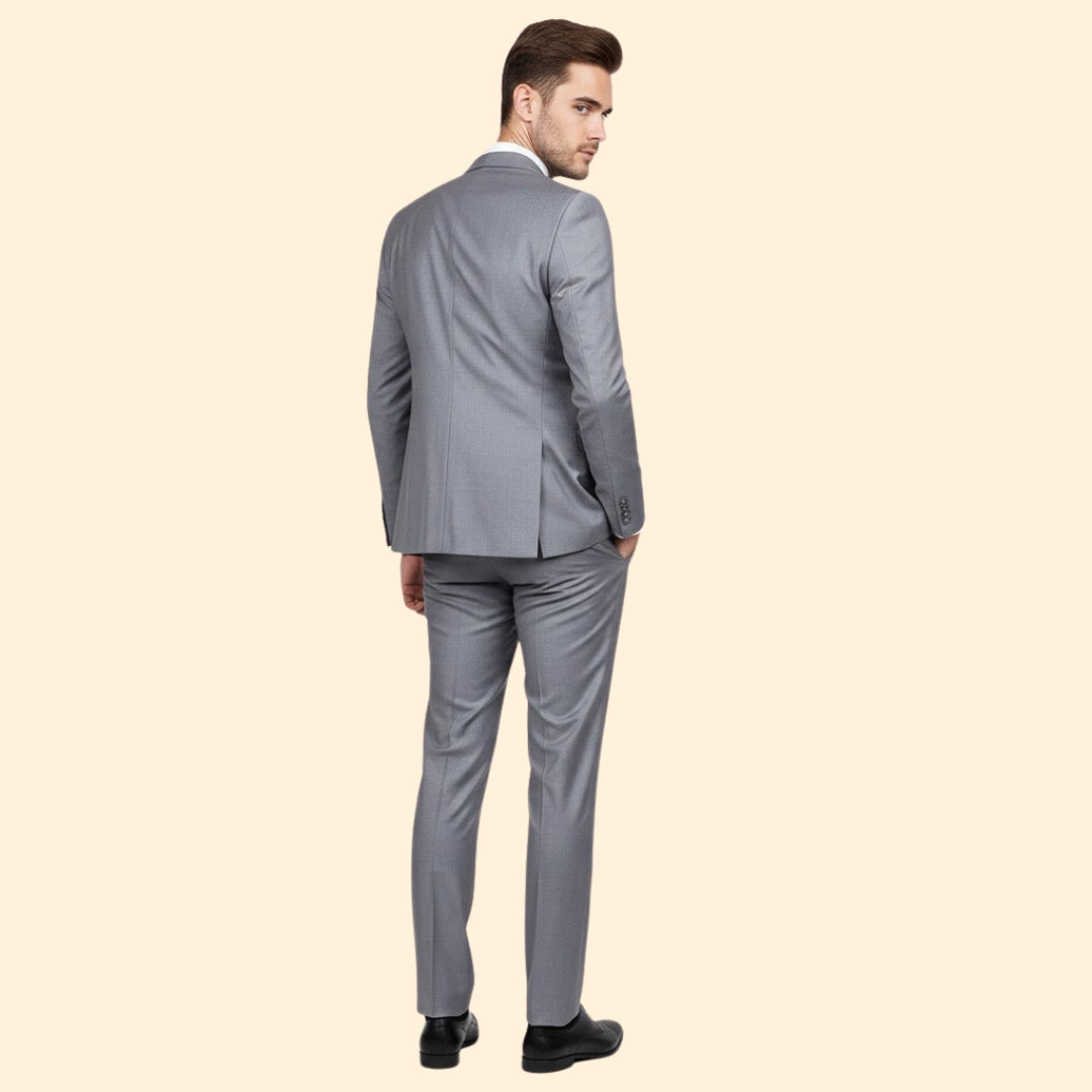 Men’s Three-Piece Suit with Notch Lapel
