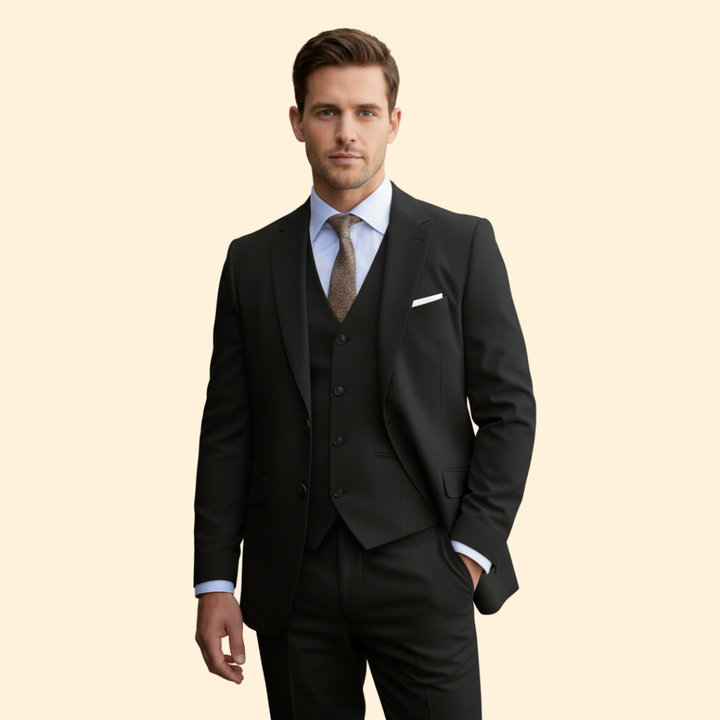 Men’s Suit with Three-Piece Design