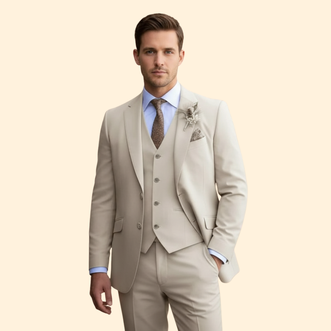 Men’s Suit with Three-Piece Design