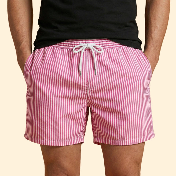 Men’s Surf Shorts with Striped Design