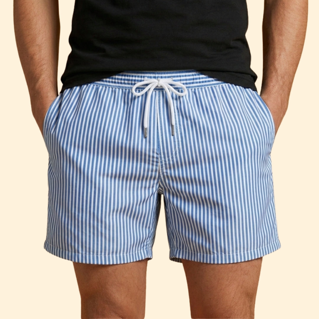 Men’s Surf Shorts with Striped Design