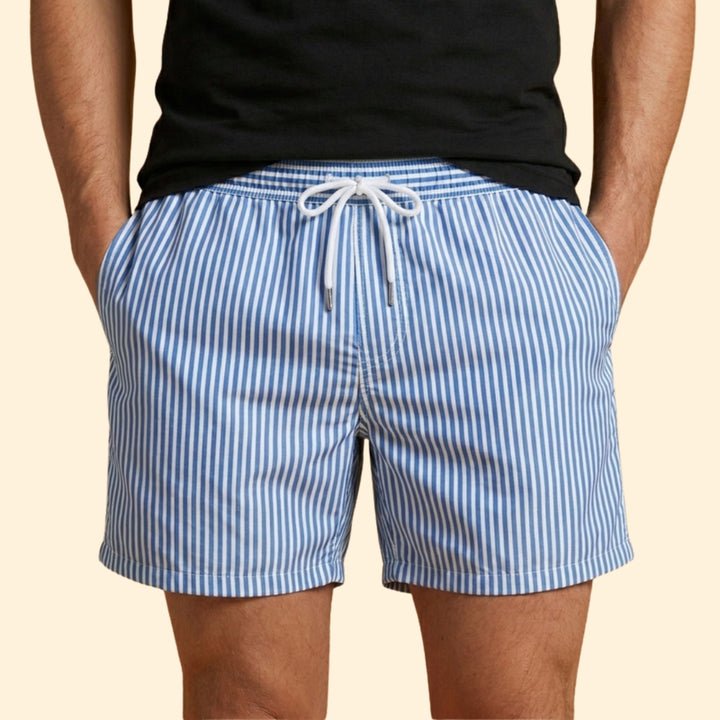 Men’s Surf Shorts with Striped Design