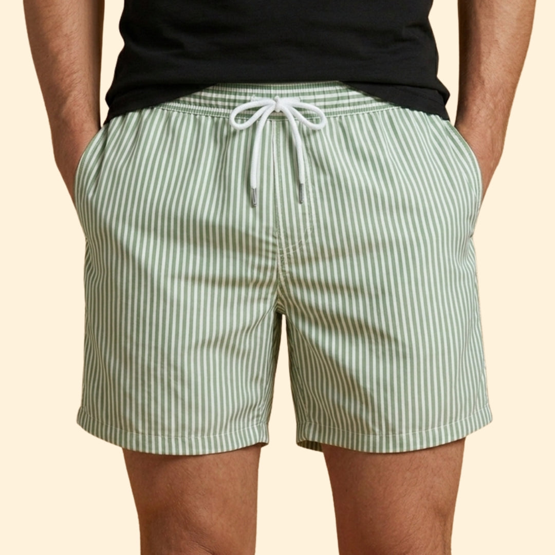 Men’s Surf Shorts with Striped Design