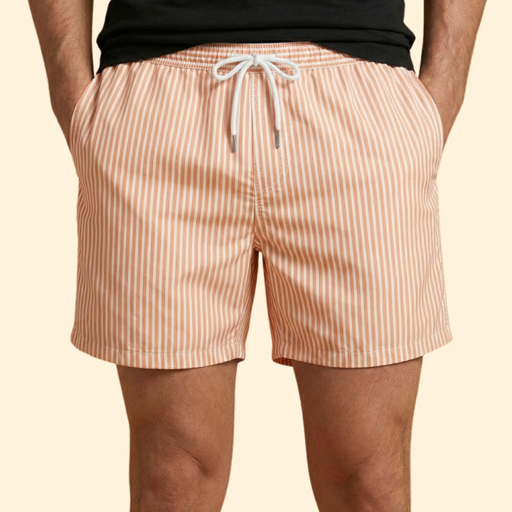 Men’s Surf Shorts with Striped Design