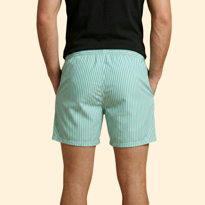 Men’s Surf Shorts with Striped Design