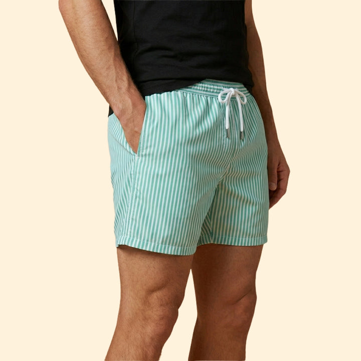 Men’s Surf Shorts with Striped Design