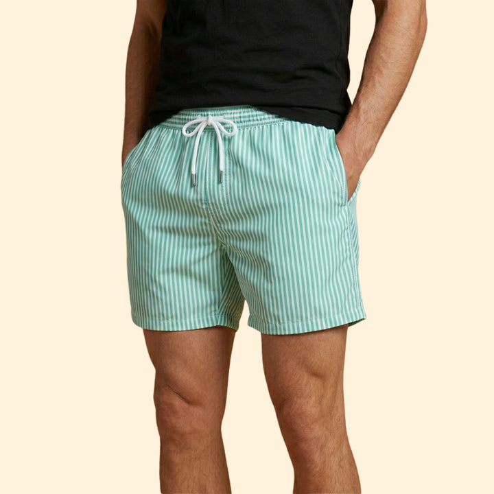 Men’s Surf Shorts with Striped Design