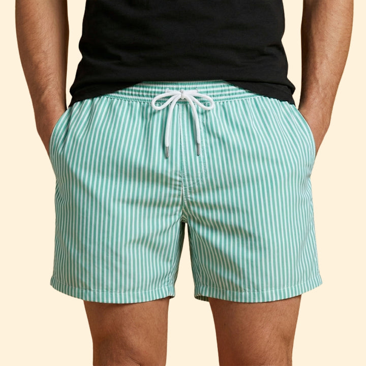 Men’s Surf Shorts with Striped Design