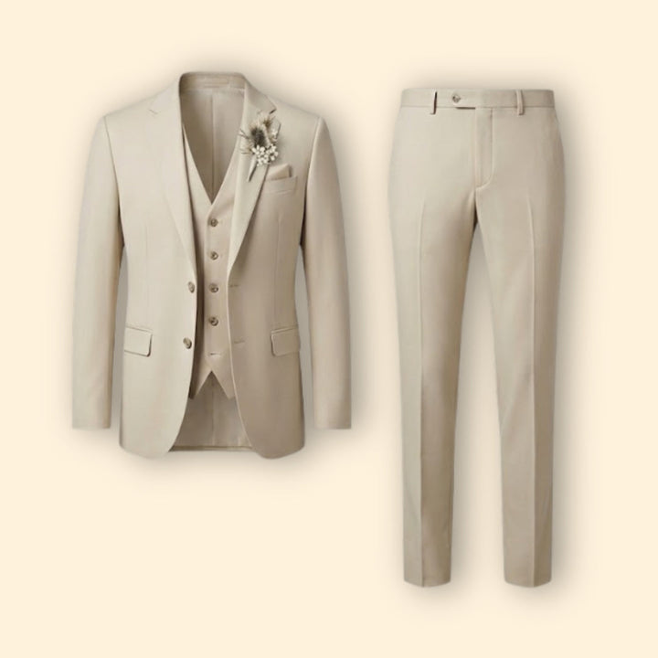 Men’s Three-Piece Suit with Slim Fit