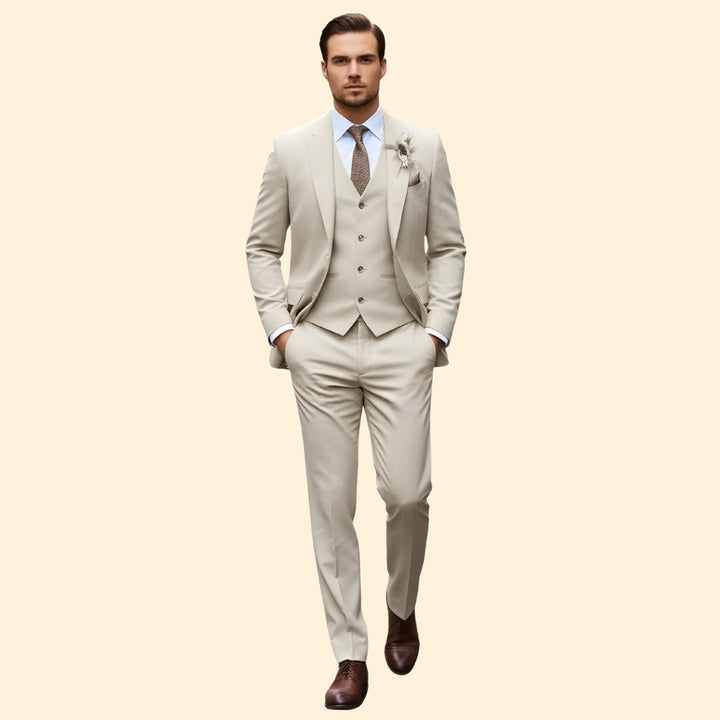 Men’s Three-Piece Suit with Slim Fit