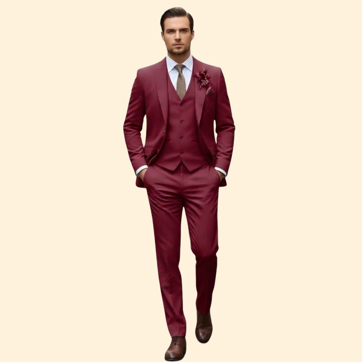 Men’s Three-Piece Suit with Slim Fit