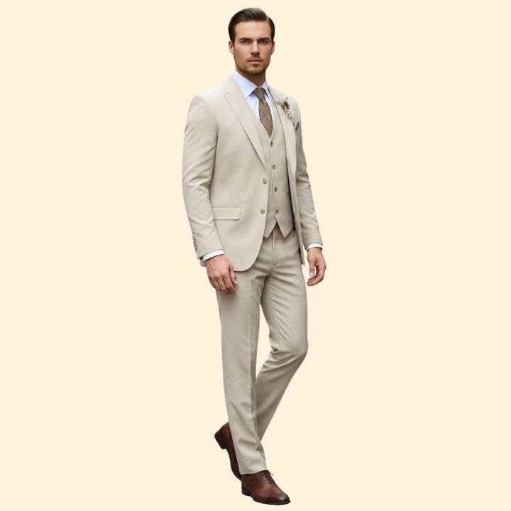 Men’s Three-Piece Suit with Slim Fit