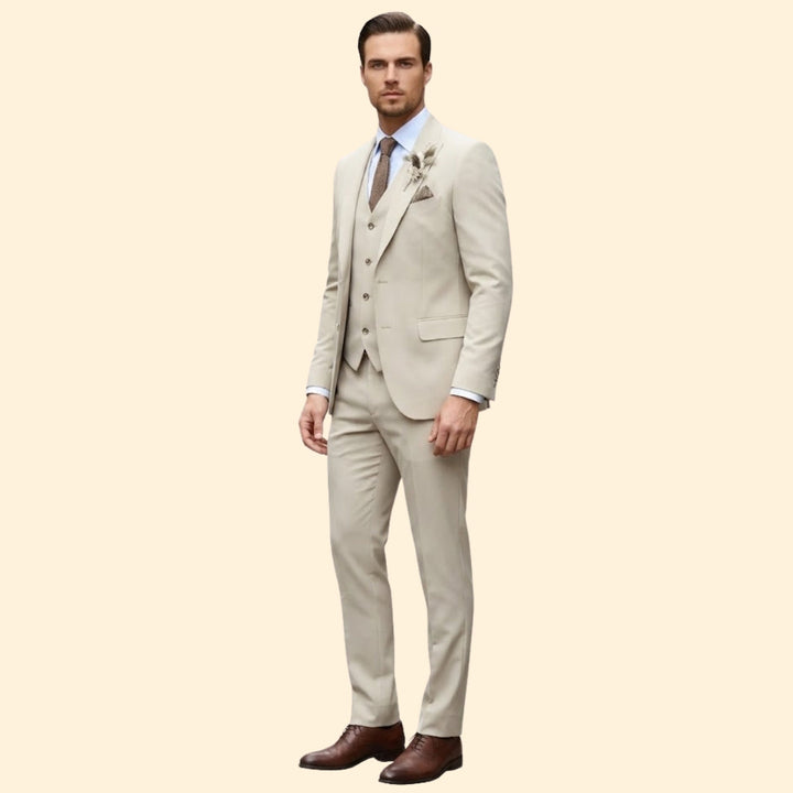 Men’s Three-Piece Suit with Slim Fit