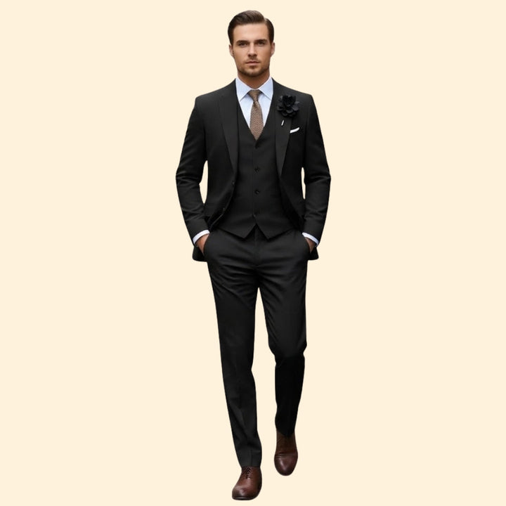 Men’s Three-Piece Suit with Slim Fit