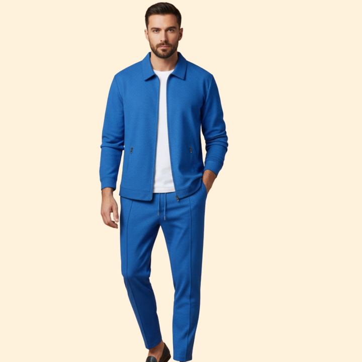 Men’s Tracksuit Set with Zip-Up Jacket