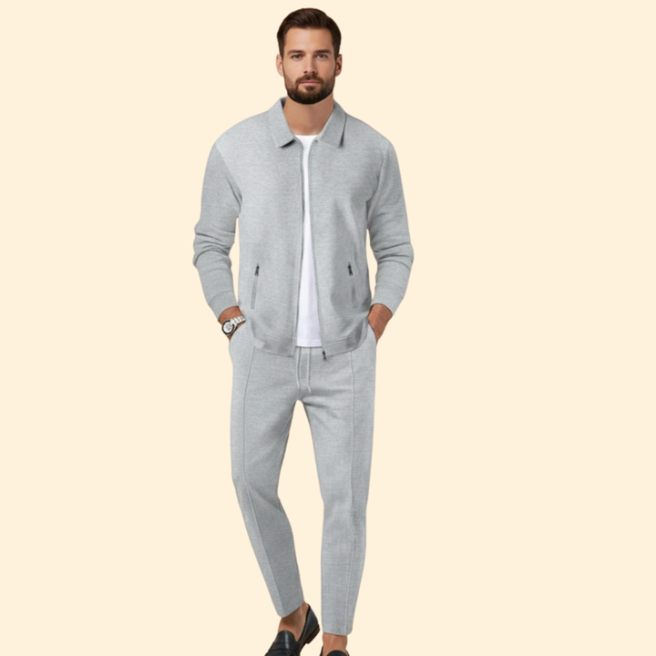 Men’s Tracksuit Set with Zip-Up Jacket