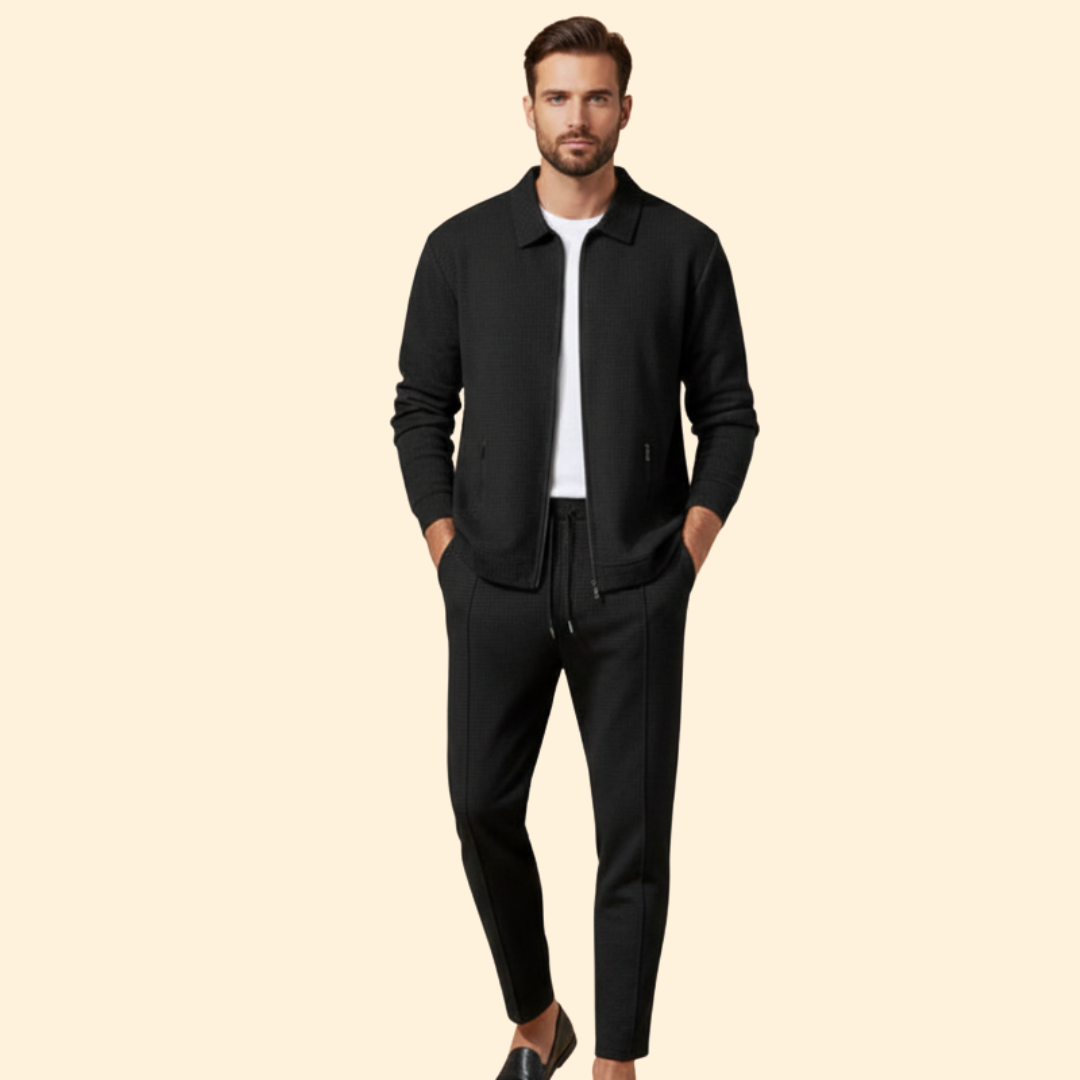 Men’s Tracksuit Set with Zip-Up Jacket
