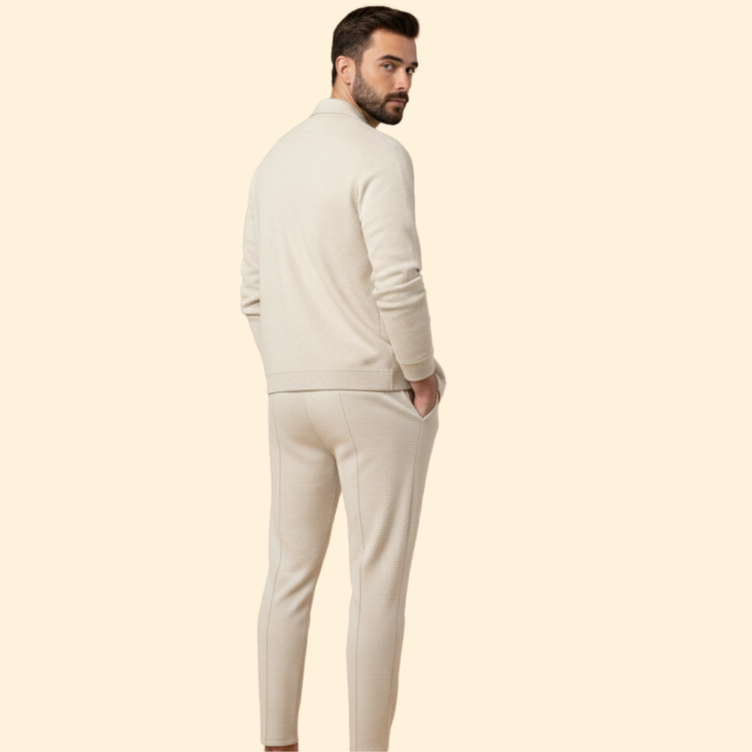 Men’s Tracksuit Set with Zip-Up Jacket