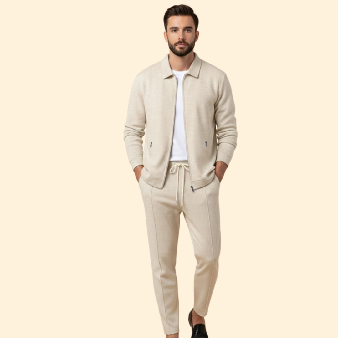 Men’s Tracksuit Set with Zip-Up Jacket