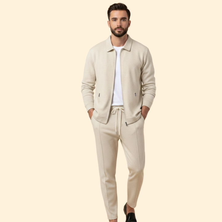 Men’s Tracksuit Set with Zip-Up Jacket