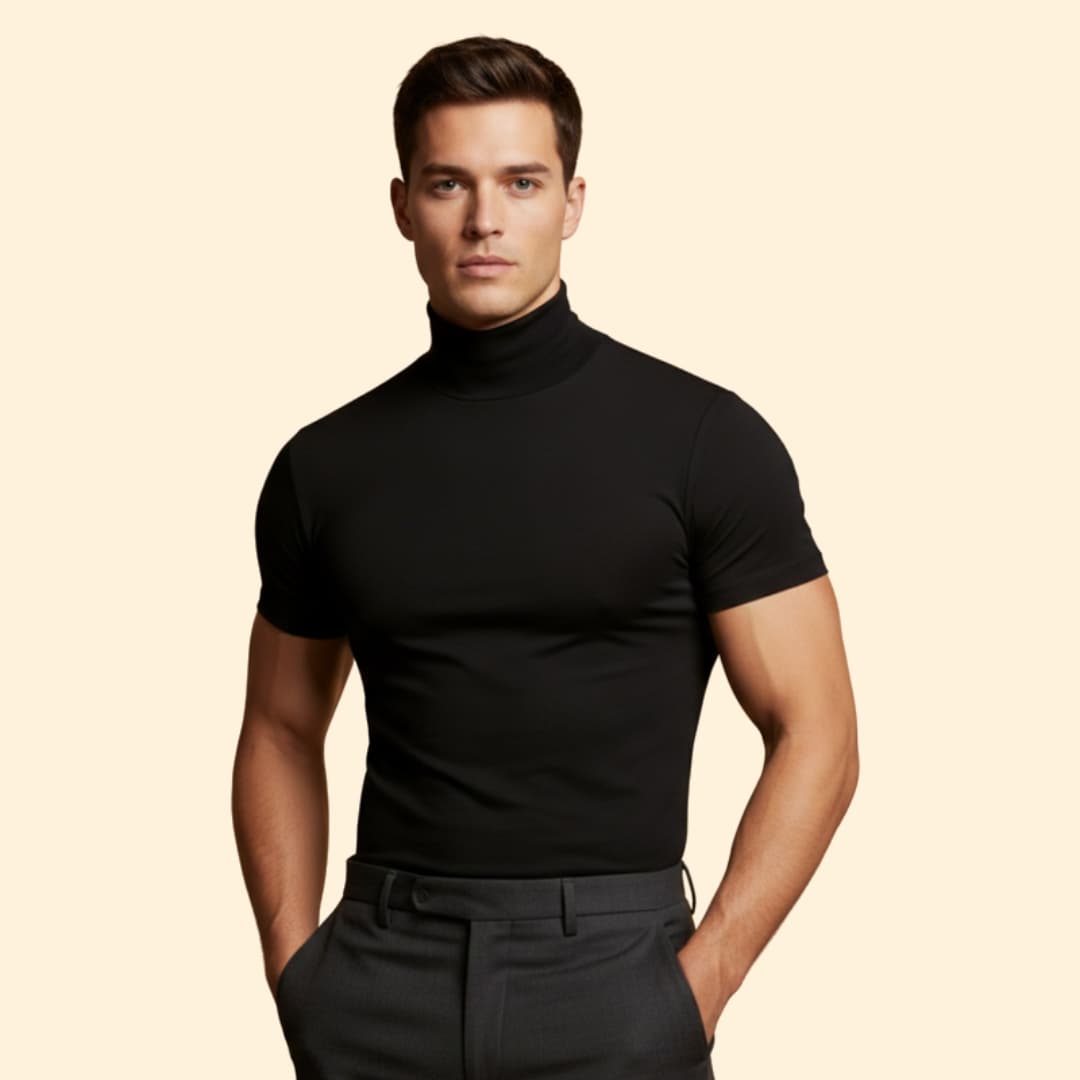 Men's Turtleneck T-shirt Slim Fit