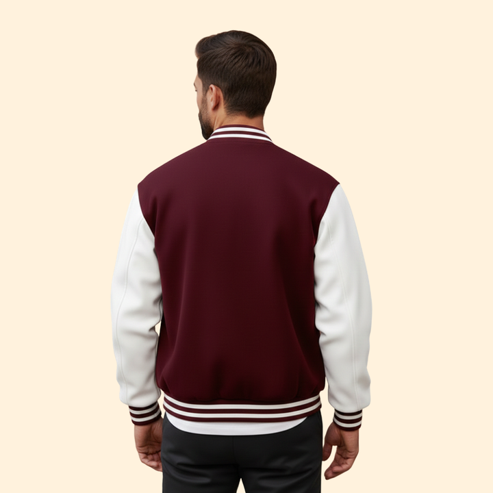 Men’s Bomber Jacket with Contrast Sleeve Design