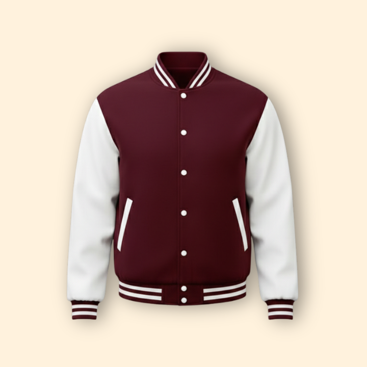 Men’s Bomber Jacket with Contrast Sleeve Design