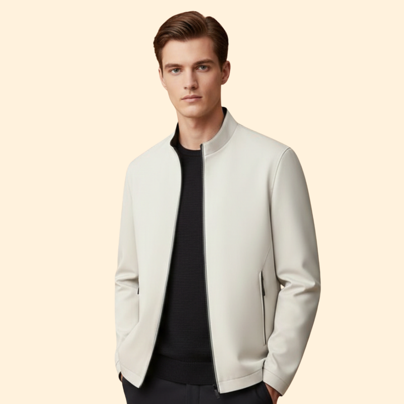 Men’s Bomber Jacket with Zip Closure
