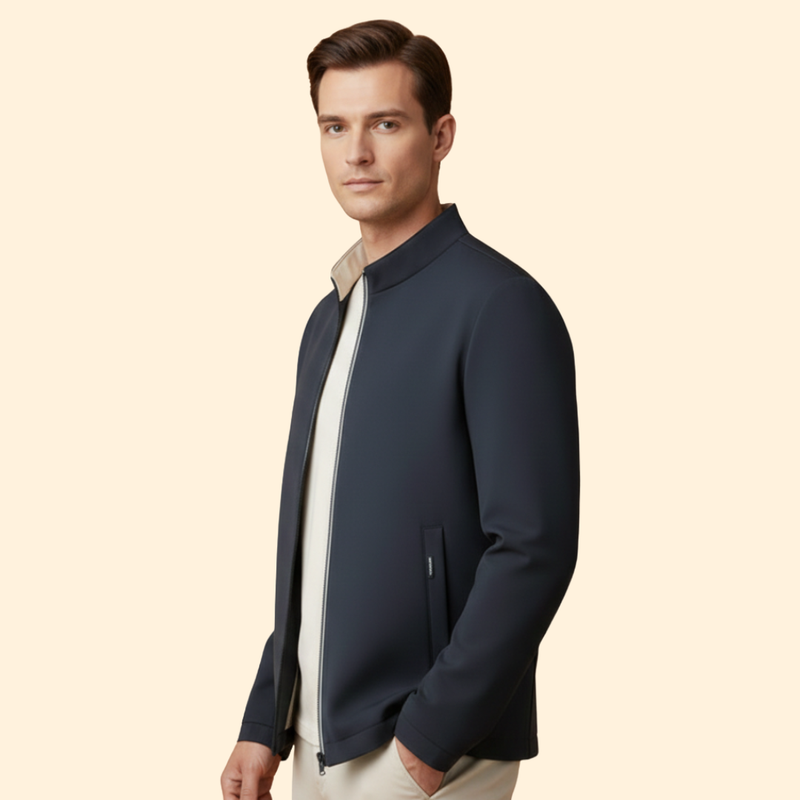 Men’s Bomber Jacket with Zip Closure