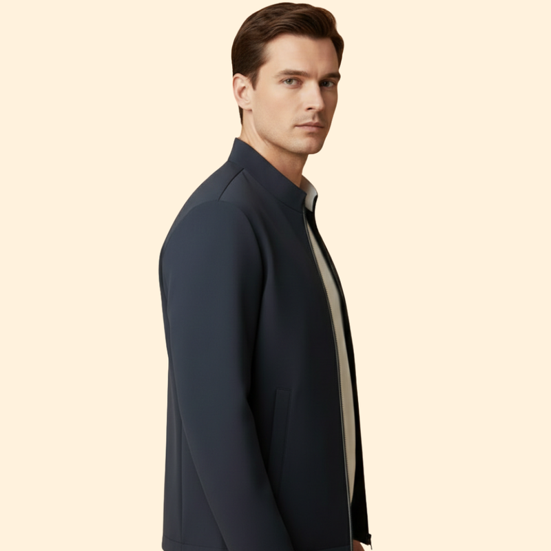 Men’s Bomber Jacket with Zip Closure