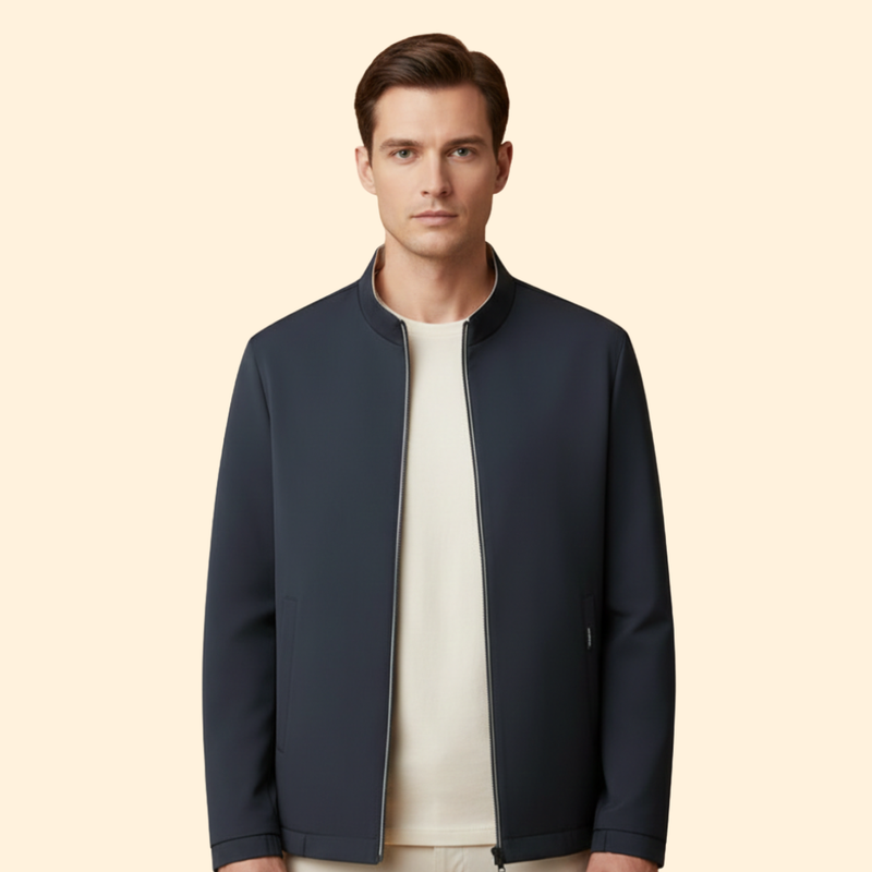 Men’s Bomber Jacket with Zip Closure