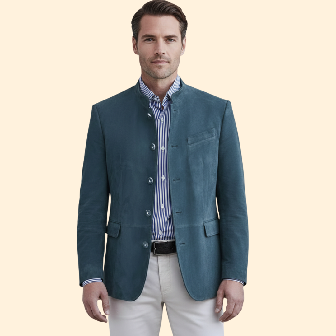 Men’s Button Front Jacket with Flap Pockets