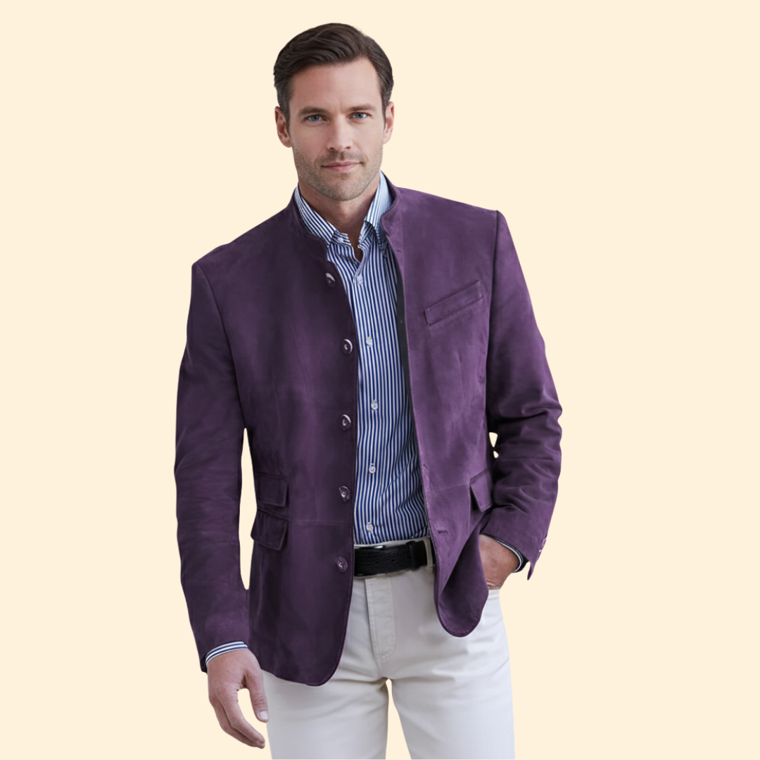 Men’s Button Front Jacket with Flap Pockets