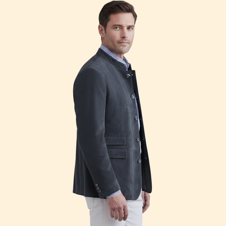 Men’s Button Front Jacket with Flap Pockets
