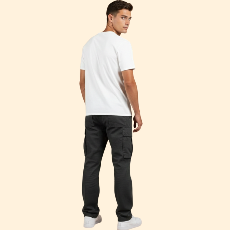 Men’s Cargo Trousers with Side Flap Pockets