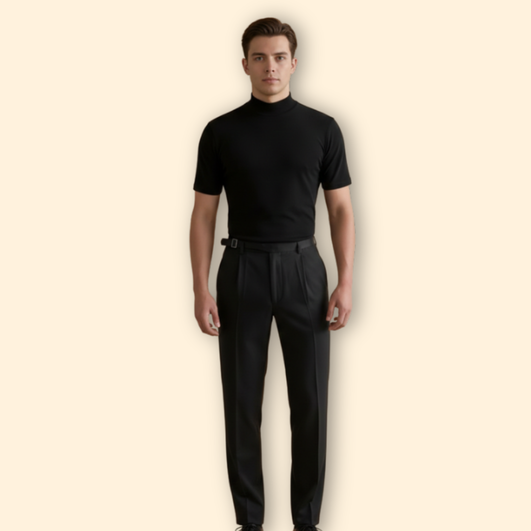 Men’s High Neck T-Shirt with Short Sleeves